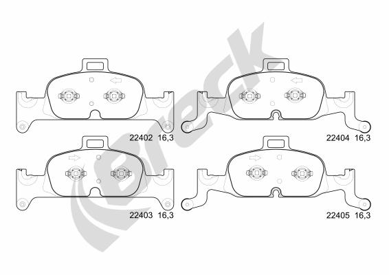 Set placute frana,frana disc 22402 00 551 00 BRECK